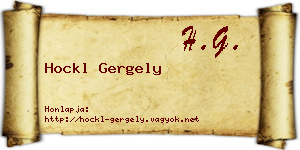 Hockl Gergely névjegykártya